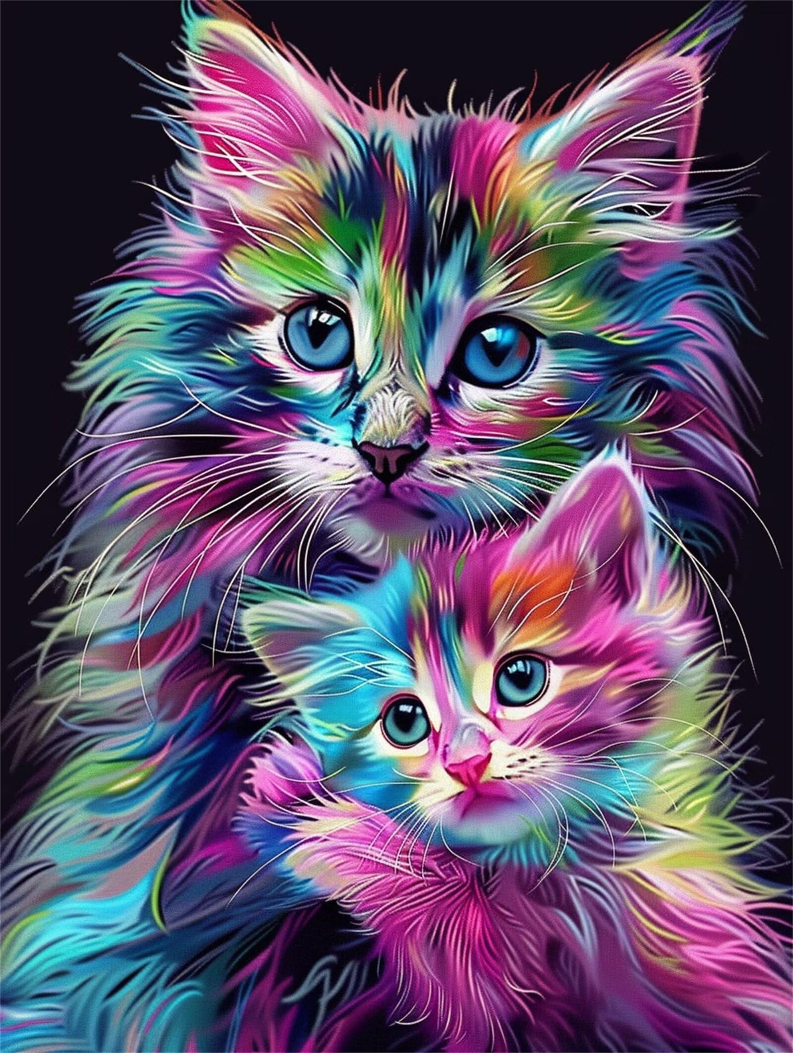 Amazon | ダイヤモンドアート 猫 ダイヤモンドアート 色 ダイヤモンド